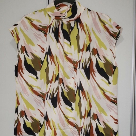 Worthington High Neck 3 Button Blouse - Picture 1 of 3